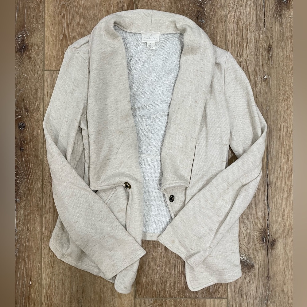 Cream sweater blazer